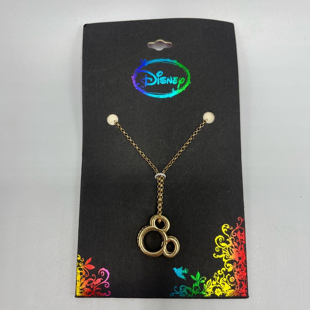 Disney Gold Mickey Outline Necklace - Picture 1 of 3